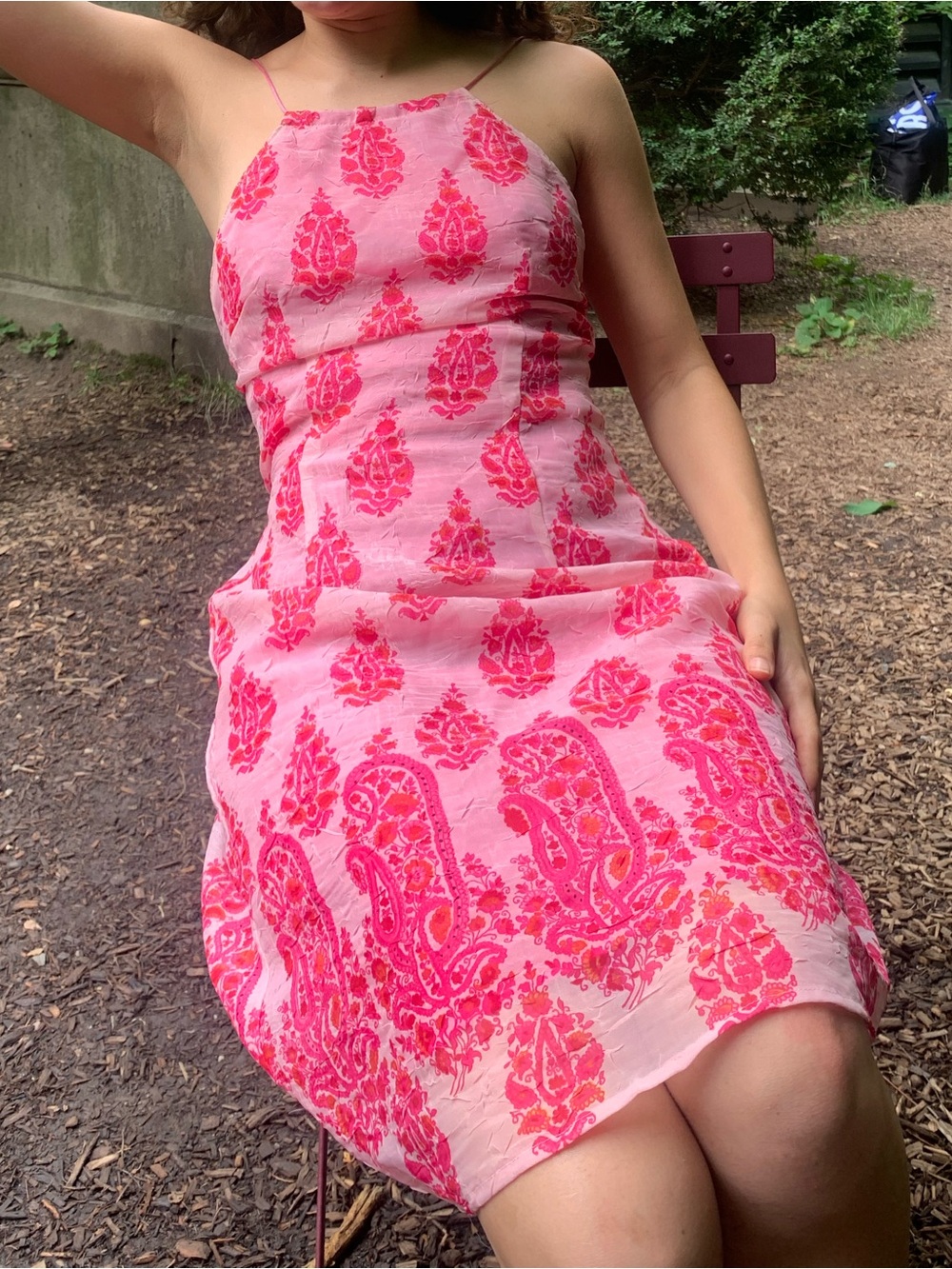 Vintage 90s Bebe Paisley Print Wrap Dress